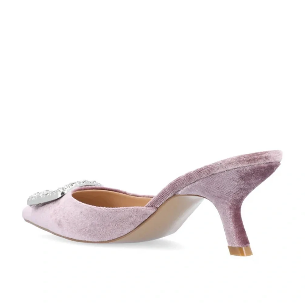 Journee Collection NIB Rishie Kitten Velvet Heels. SIZE 10 - Picture 4 of 13